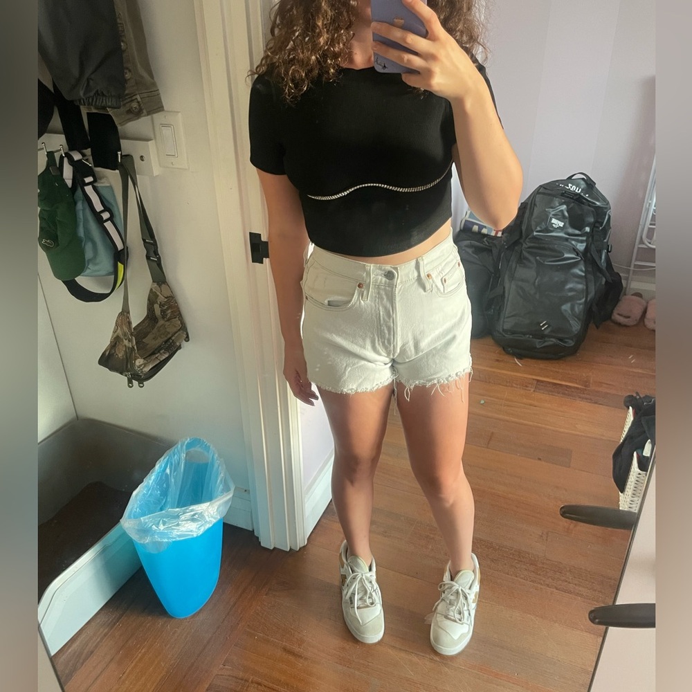 Cute black top with rhinestone detailing